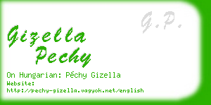 gizella pechy business card